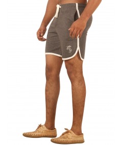 Charcol Melange Shorts with Piping Boer and Fitch - 4