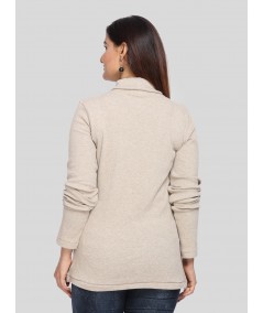 Beige Turtle Neck Top Boer and Fitch - 3