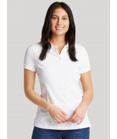 White pique polo tshirt Boer and Fitch - 1