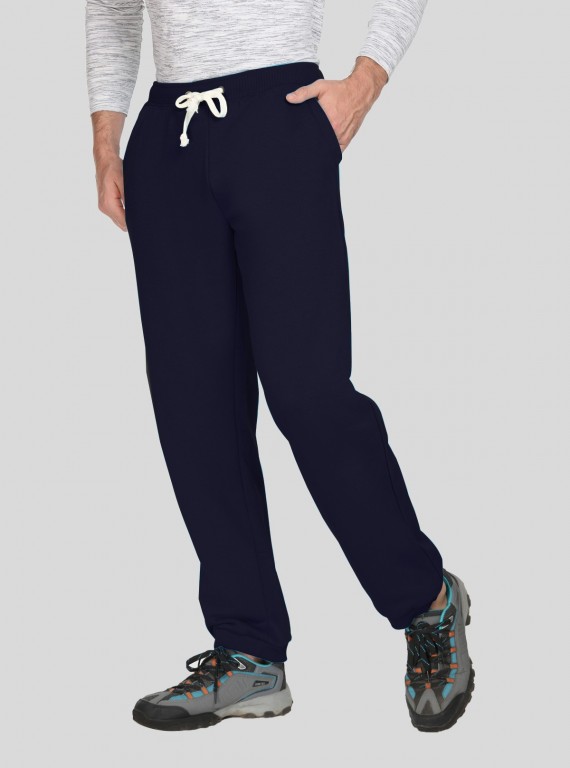Navy Cuffed Fleece Jogger Boer and Fitch - 1