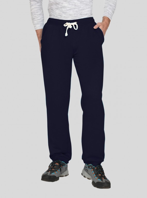 Men’s Navy Fleece Cuffed Joggers – Warm, Stylish & Ultra-Comfortable