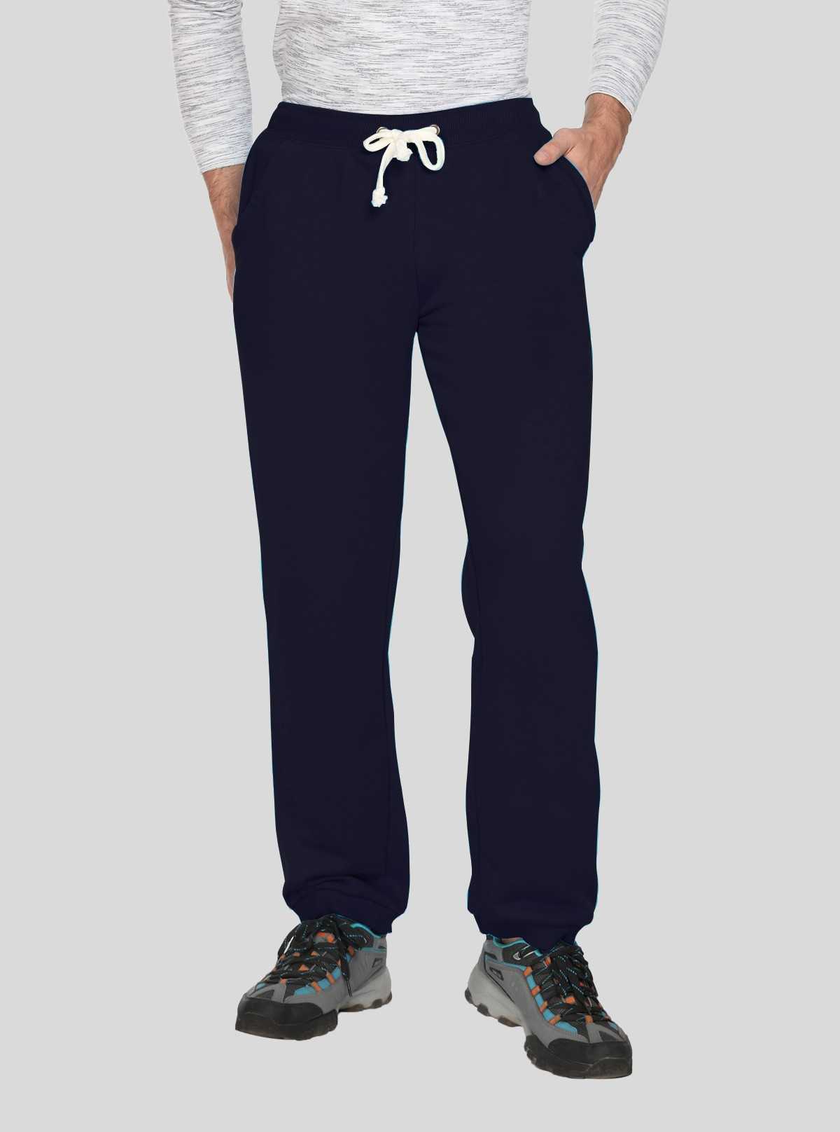Men’s Navy Fleece Cuffed Joggers – Warm, Stylish & Ultra-Comfortable