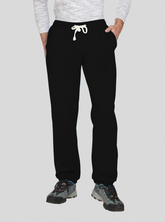 Black Cuffed Fleece Jogger Boer and Fitch - 3