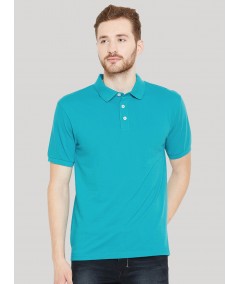Men’s Blue Bay Polo T-Shirt with Collar & Cuff | 100% Cotton Piqué Knit | Boer & Fitch