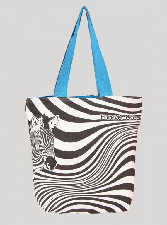 Zebra Graphic Print Bag Boer and Fitch - 1