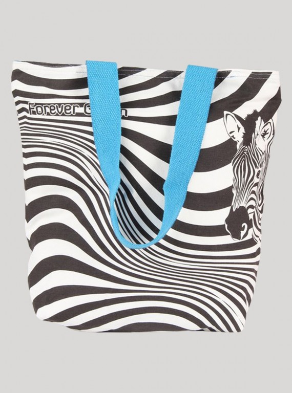 Zebra Graphic Print Bag Boer and Fitch - 2