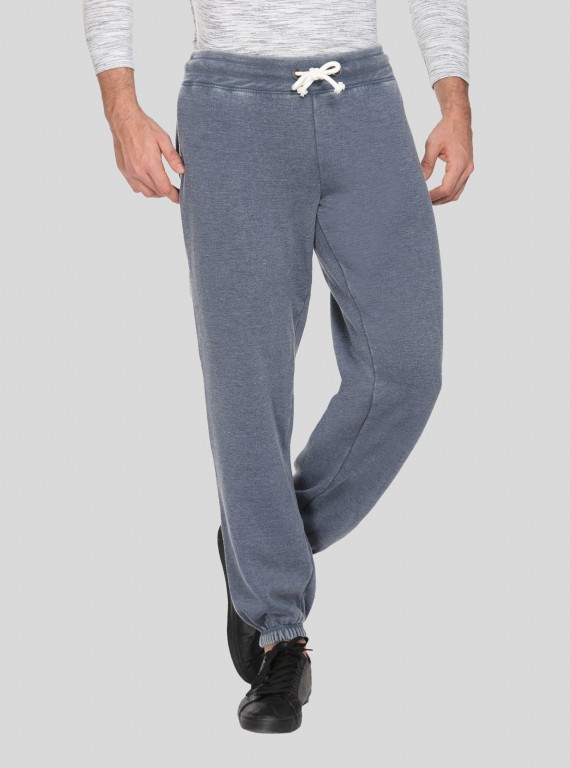 Men’s Faded Blue Cuffed Joggers – Vintage Style, Modern Comfort