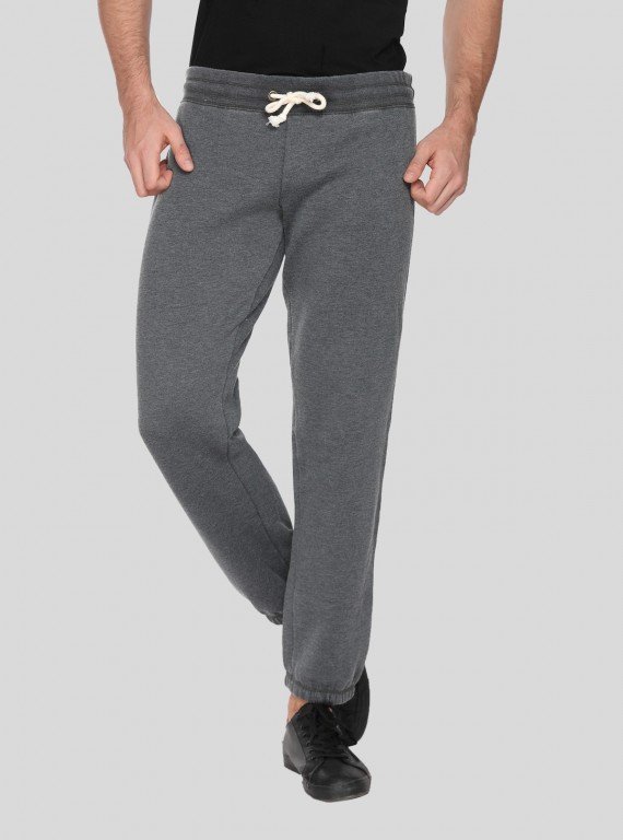 Men’s Charcoal Melange Cuffed Joggers – Sleek, Smart & Comfortable