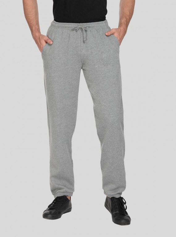 Men’s Grey Melange Cuffed Joggers – Classic Comfort with Urban Edge