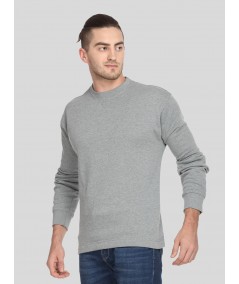 Grey Melange V Cut Fleece Sweat Shirt Boer and Fitch - 2