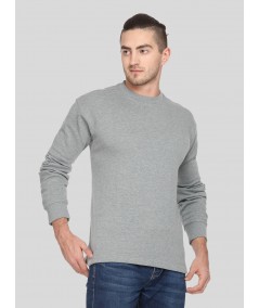 Grey Melange V Cut Fleece Sweat Shirt Boer and Fitch - 4