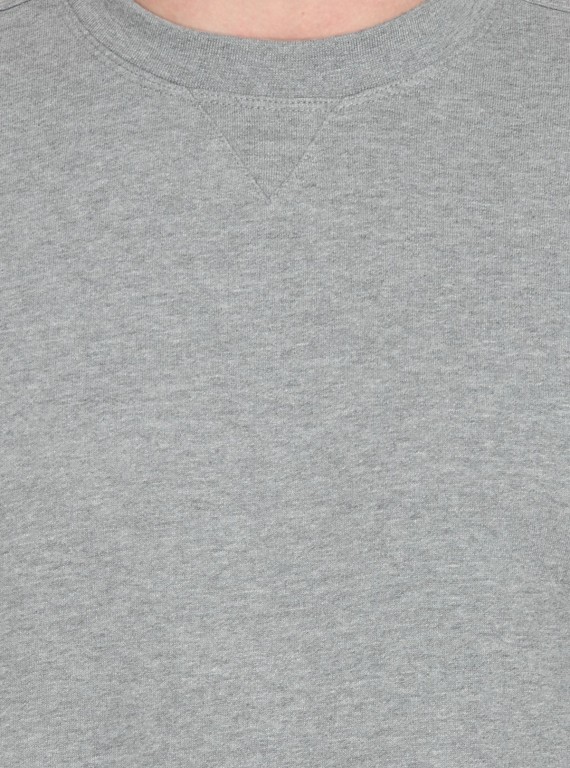 Grey Melange V Cut Fleece Sweat Shirt Boer and Fitch - 6