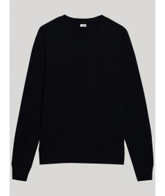 Men’s Black Garment Dyed Sweatshirt – Timeless Style with Washed Finish