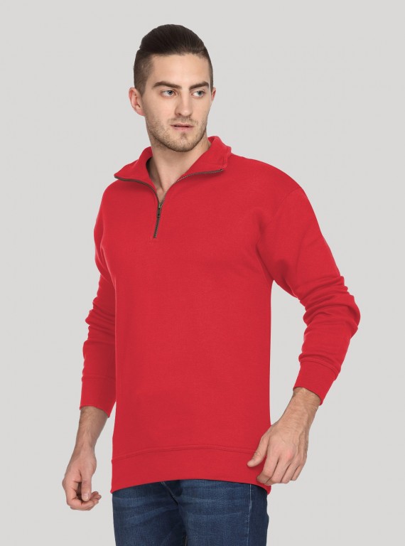 Red zip Collar Cardigan Boer and Fitch - 5