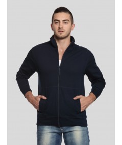 Men’s Navy Full Zipper Cardigan – Sleek Warmth with Everyday Versatility