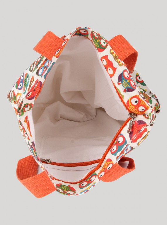 Orange Owl Printed Bag Boer and Fitch - 4