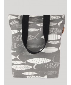 Grey Fish Print Sling Bag Boer and Fitch - 2