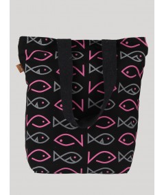 Fish Print Canvas Bag Boer and Fitch - 3