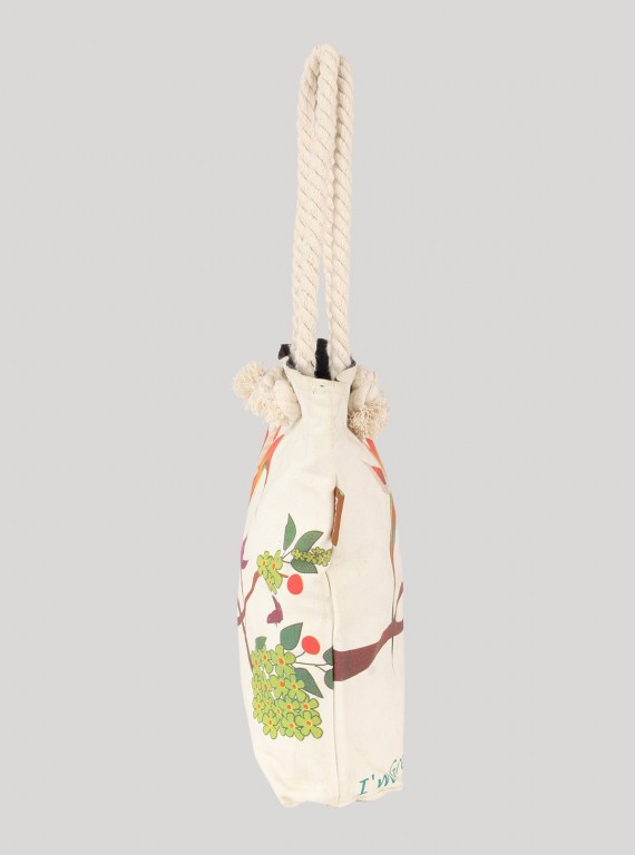 Humming Bird Printed Canvas Bag Boer and Fitch - 4