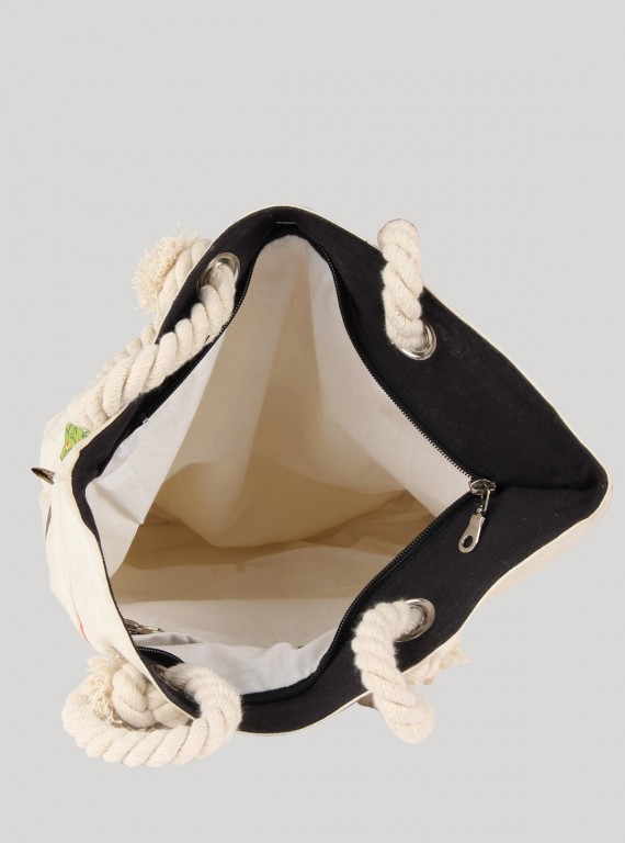 Humming Bird Printed Canvas Bag Boer and Fitch - 5