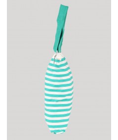 Green Stripe Print Canvas Bag Boer and Fitch - 2