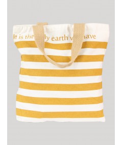 Brown Stripe Cotton Bag Boer and Fitch - 2
