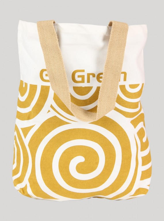 Beige Fancy Cotton Bag Boer and Fitch - 2