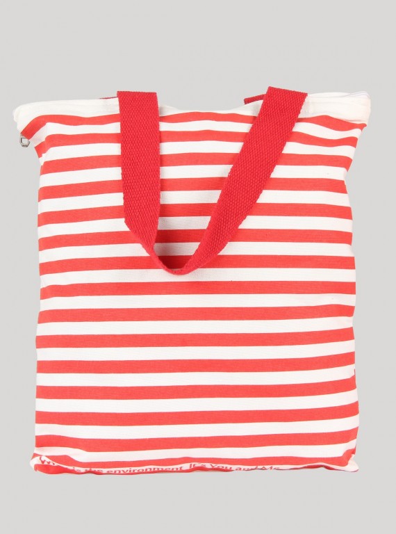 Red Stripe Cotton Bag Boer and Fitch - 2