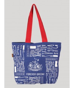 Los Vegas Blue Print Canvas Bag Boer and Fitch - 1