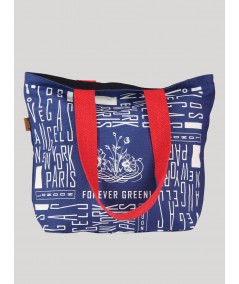 Los Vegas Blue Print Canvas Bag Boer and Fitch - 3