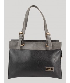 Black and Grey Leather Bag