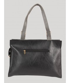 Black and Grey Leather Bag Boer and Fitch - 2