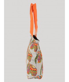 Grey Elephant Printed Canvas Bag Boer and Fitch - 2