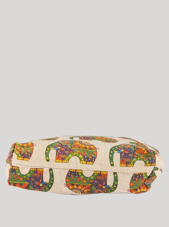 Ecru elephant Printed Canvas Bag Boer and Fitch - 3