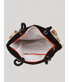 Ecru elephant Printed Canvas Bag Boer and Fitch - 5