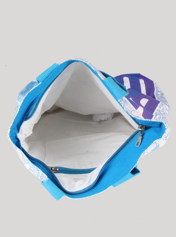 Sky Blue Canvas Bag Boer and Fitch - 4