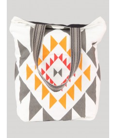 White Printed Canvas Bag Boer and Fitch - 4