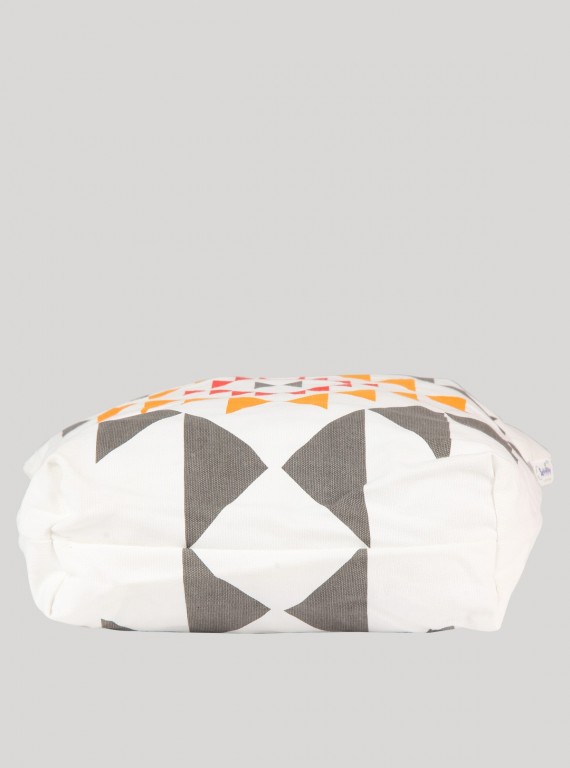 White Printed Canvas Bag Boer and Fitch - 5