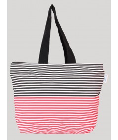 Stripe Print Canvas Bag Boer and Fitch - 1