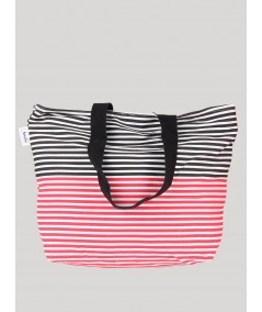 Stripe Print Canvas Bag Boer and Fitch - 4