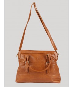 Beige Sudded Leather Sling Bag