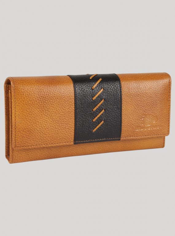 Black Patch Leather Wallet Boer and Fitch - 1