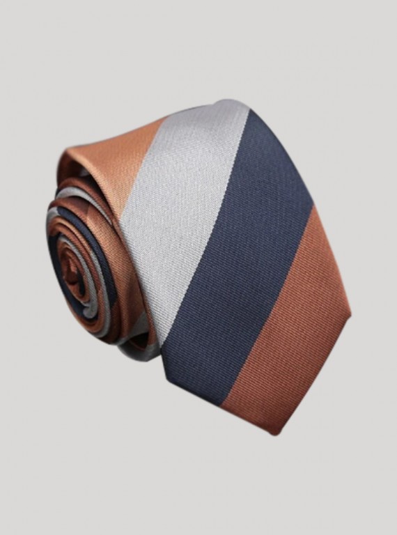 Men’s Jacquard Check Striped Tie – Elegant Formal Accessory by Boer & Fitch