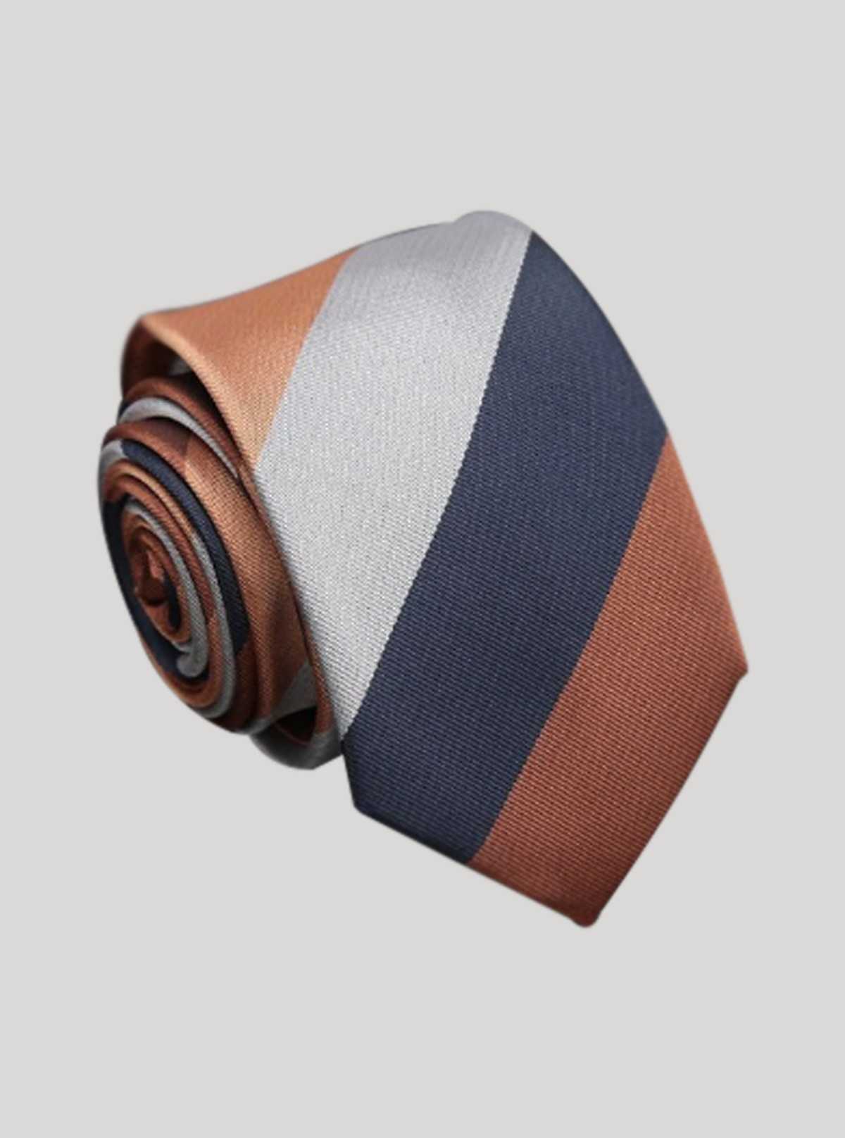 Men’s Jacquard Check Striped Tie – Elegant Formal Accessory by Boer & Fitch