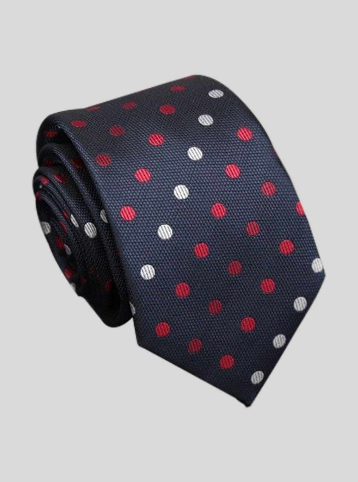 Men’s Navy Blue Dotted Tie – Classic Elegance by Boer and Fitch