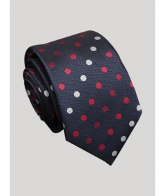 Men’s Navy Blue Dotted Tie – Classic Elegance by Boer and Fitch