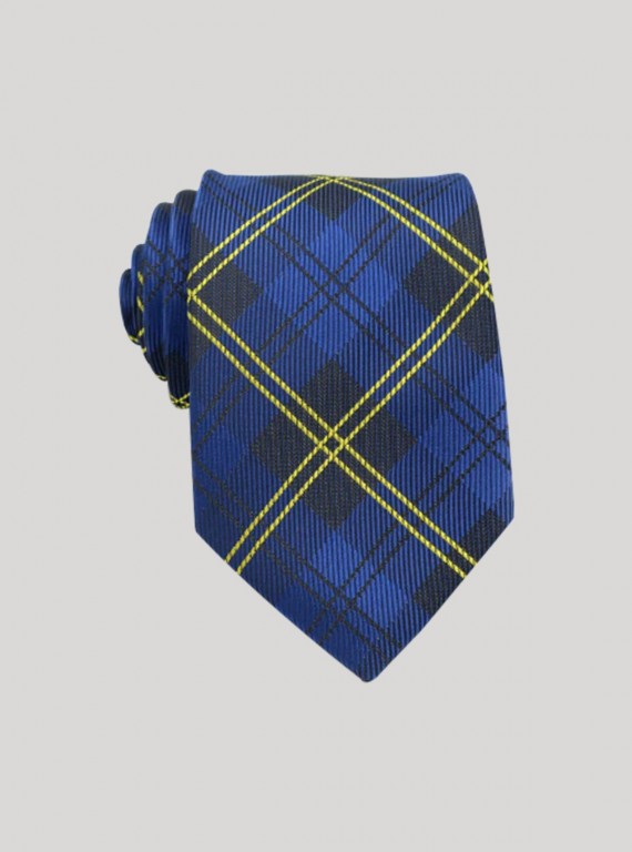Men’s Blue & Gold Silk Tie – Premium Formalwear by Boer and Fitch