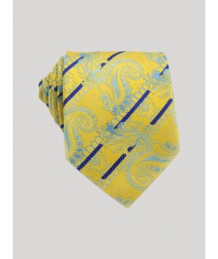 Men’s Classic Yellow Paisley Tie – Elegant Patterned Neckwear