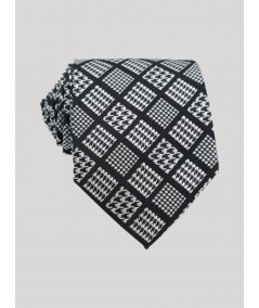 Black Check Neck Tie