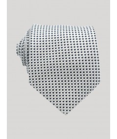 Men’s White Square Textured Tie – Elegant Formalwear by Boer & Fitch